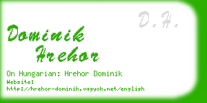 dominik hrehor business card